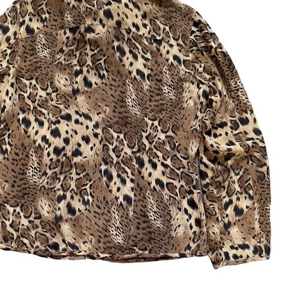 Chico’s Animal Print 💯% Silk Top Sz 1 (M) - Picture 6 of 15